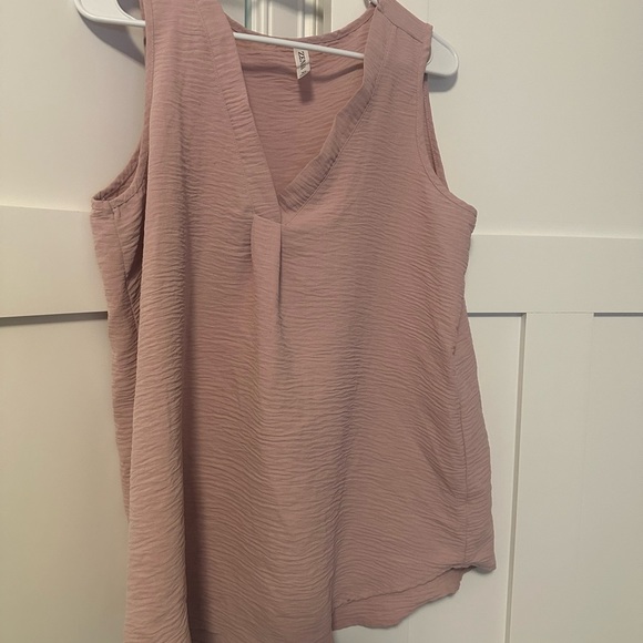 Zenana Tops - Zenana Outfitters Asymmetrical Pink Relaxed Tank Top
